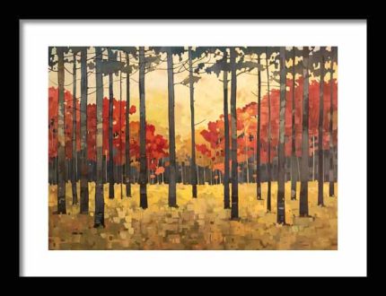 Framed Poster Forest Field AI Poster Wall Art Framed Poster