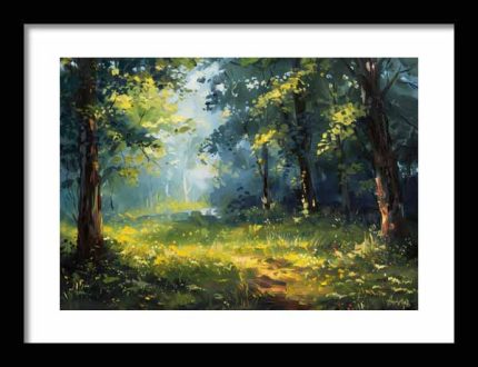 Framed Poster Forest Field AI Poster Wall Art Framed Poster