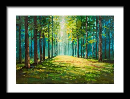 Framed Poster Forest Field AI Poster Wall Art Framed Poster