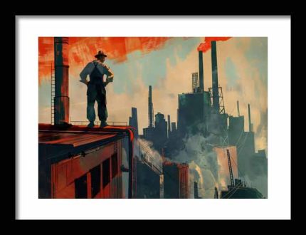 Framed Poster Futurism worker Poster painting05003182024.jpg"