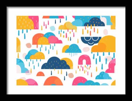 Framed Poster Geometric Minimal Art AI Poster Wall Art Framed Poster