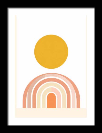 Framed Poster Geometric Minimal Art AI Poster Wall Art Framed Poster