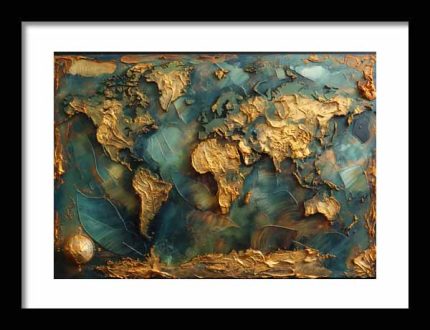 Framed Poster Impasto Oil painting AI Poster Wall Art Framed Poster