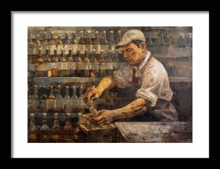 Framed Poster Impasto Oil painting AI Poster Wall Art Framed Poster
