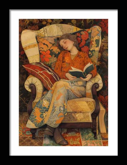 Framed Poster Lazy Women AI Poster Wall Art Framed Poster