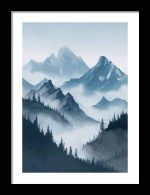 Framed Poster Scenery Art AI Poster Wall Art Framed Poster