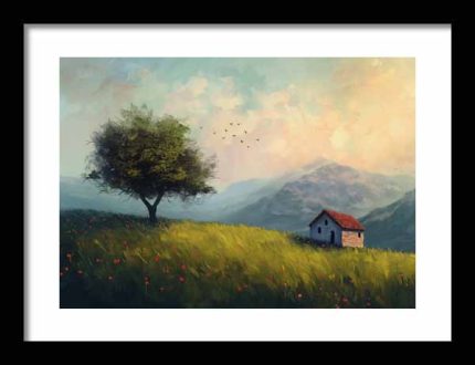 Framed Poster Scenery Art AI Poster Wall Art Framed Poster
