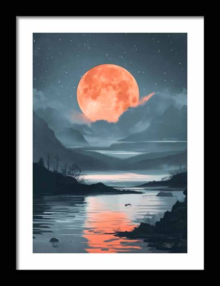 Framed Poster Scenery Art AI Poster Wall Art Framed Poster