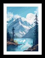 Framed Poster Scenery Art AI Poster Wall Art Framed Poster