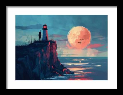 Framed Poster Scenery Art AI Poster Wall Art Framed Poster