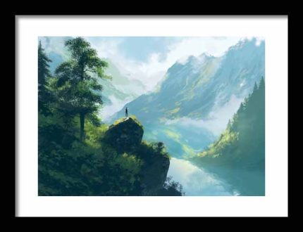 Framed Poster Scenery Art AI Poster Wall Art Framed Poster