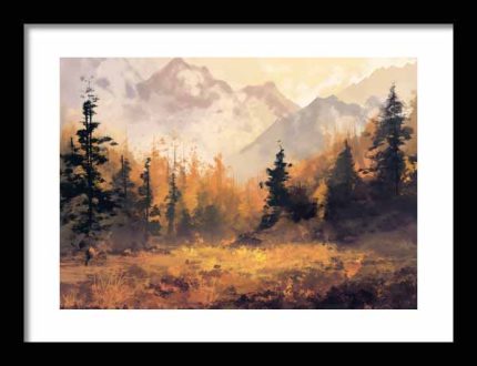 Framed Poster Scenery Art AI Poster Wall Art Framed Poster