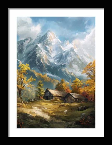 Framed Poster Scenery Art AI Poster Wall Art Framed Poster