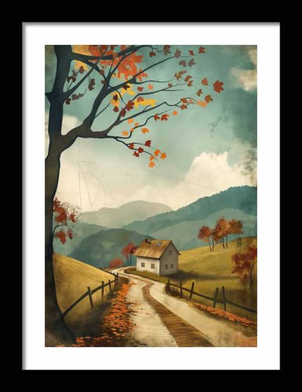 Framed Poster Scenery Art AI Poster Wall Art Framed Poster