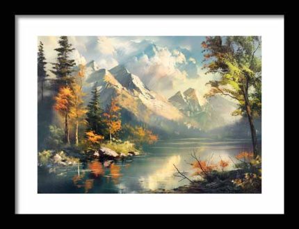 Framed Poster Scenery Art AI Poster Wall Art Framed Poster