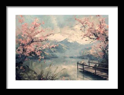 Framed Poster Scenery Art AI Poster Wall Art Framed Poster