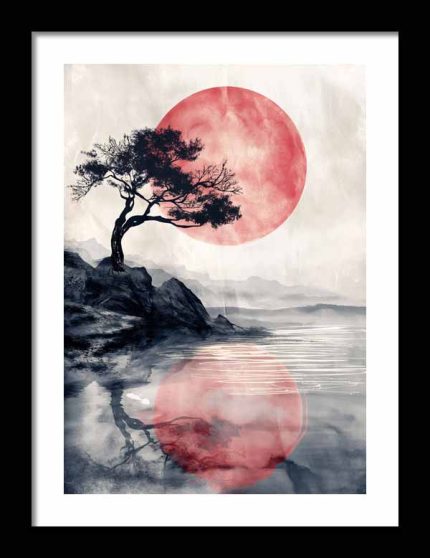 Framed Poster Scenery Art AI Poster Wall Art Framed Poster