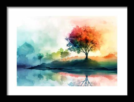 Framed Poster Scenery Art AI Poster Wall Art Framed Poster