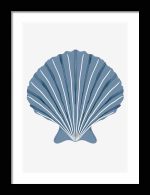 Framed Poster Simple Drawing Cadet Blue AI Poster Wall Art Framed Poster