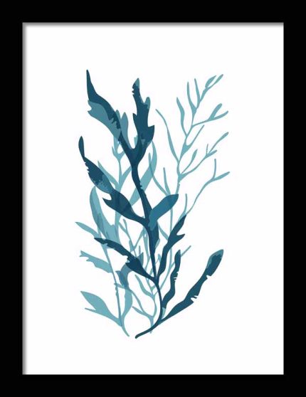 Framed Poster Simple Drawing Cadet Blue AI Poster Wall Art Framed Poster