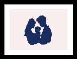 Framed Poster Simple Drawing navy blue AI Poster Wall Art Framed Poster