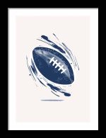 Framed Poster Simple Drawing navy blue AI Poster Wall Art Framed Poster