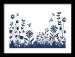 Framed Poster Simple Drawing navy blue AI Poster Wall Art Framed Poster