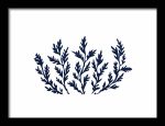 Framed Poster Simple Drawing navy blue AI Poster Wall Art Framed Poster