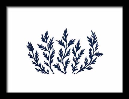 Framed Poster Simple Drawing navy blue AI Poster Wall Art Framed Poster