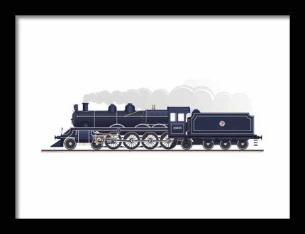 Framed Poster Simple Drawing navy blue AI Poster Wall Art Framed Poster