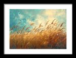 Framed Poster Wildgrass Field AI Poster Wall Art Framed Poster