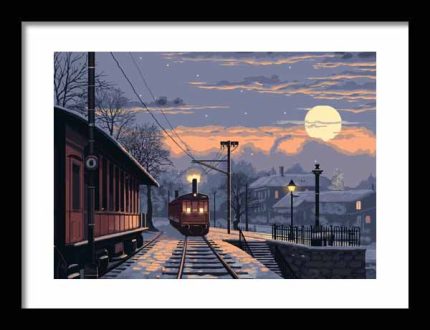 Framed Poster pixel Art AI Poster Wall Art Framed Poster