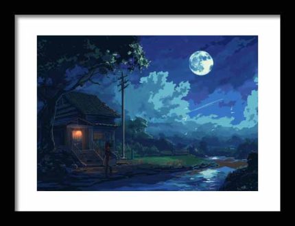 Framed Poster pixel Art AI Poster Wall Art Framed Poster