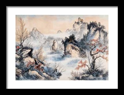 Framed Poster vintage chinese art AI Poster Wall Art Framed Poster