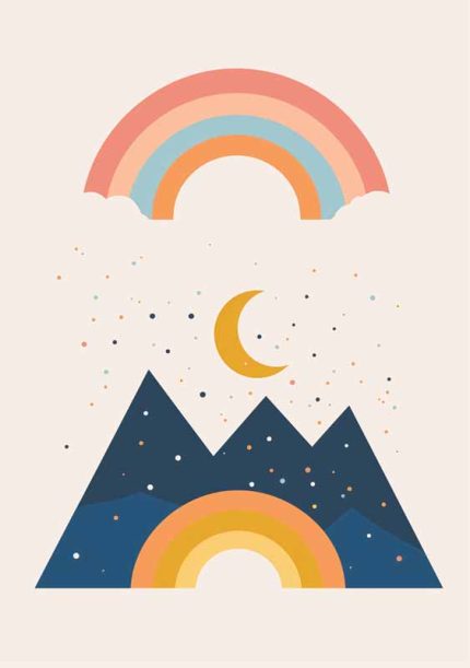Geometric Minimal Art AI Print Wall Art Poster