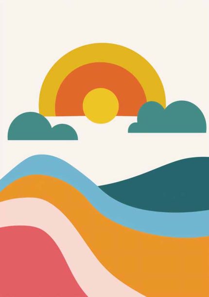 Geometric Minimal Art AI Print Wall Art Poster