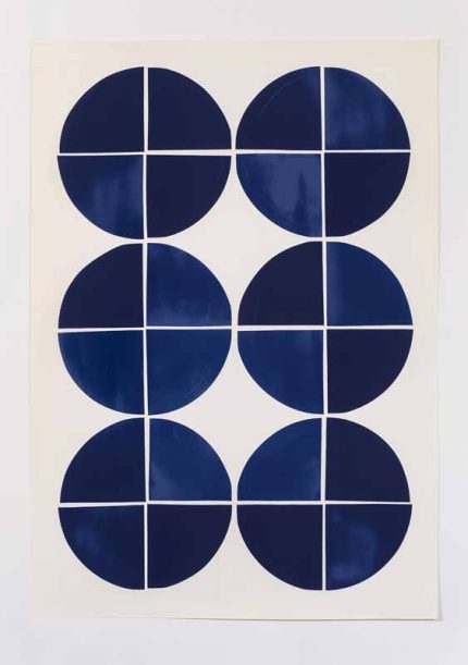 Geometric White and Blue Style Wall Art Metal Aluminum Print