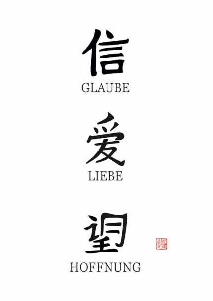 Glaube Liebe Hofdfnung Mindfulness Digital Download Illustration Mindfulness Digital Download Illustration
