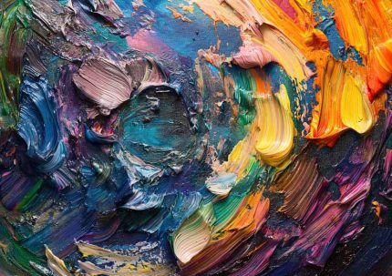Impasto Oil painting Wall Art Metal Aluminum Print