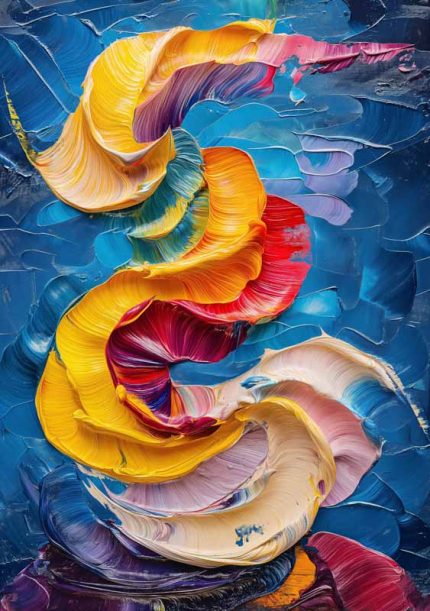 Impasto Oil painting Wall Art Metal Aluminum Print