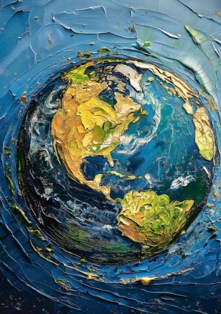 Impasto Oil painting Wall Art Metal Aluminum Print
