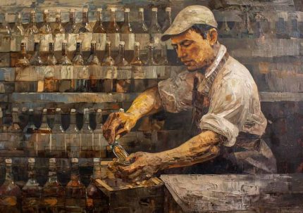Impasto Oil painting Wall Art Metal Aluminum Print