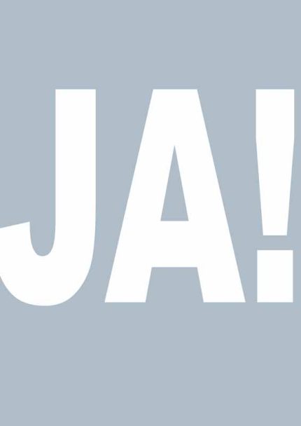 JA! German Yes: Bold Typography Print Mindfulness Digital Download Illustration