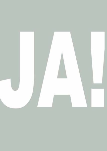 JA! German Yes: Bold Typography Print Mindfulness Digital Download Illustration