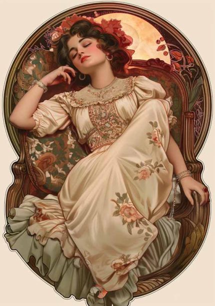 Lazy Women Wall Art Metal Aluminum Print