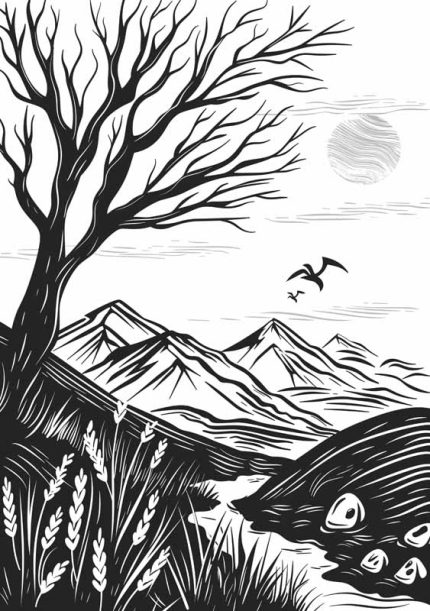 Line Art Wall Art Metal Aluminum Print