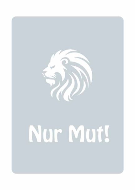 Nur Mut: German Inspirational Quote with Abstract Art Mindfulness Digital Download Illustration