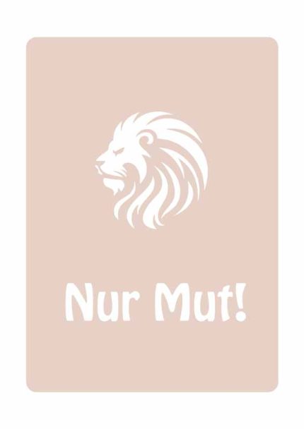 Nur Mut: German Inspirational Quote with Abstract Art Mindfulness Digital Download Illustration