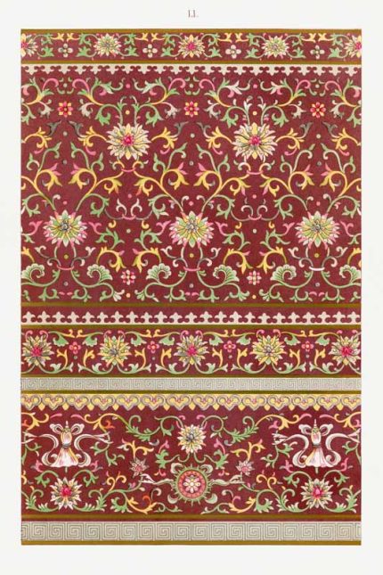 Chinese Botanical Floral Print Wall Art Poster