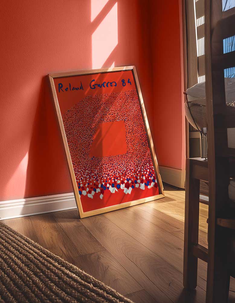 Roland Garros Roland Garros '84 – Crowd in Color 1984 Official Poster - Vintage Tennis Art Colorful Poster Wall Art